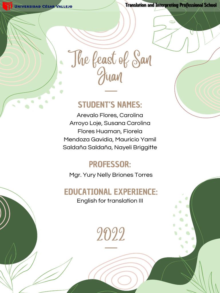 The feast of San Juan | PDF | Adverb | Grammar