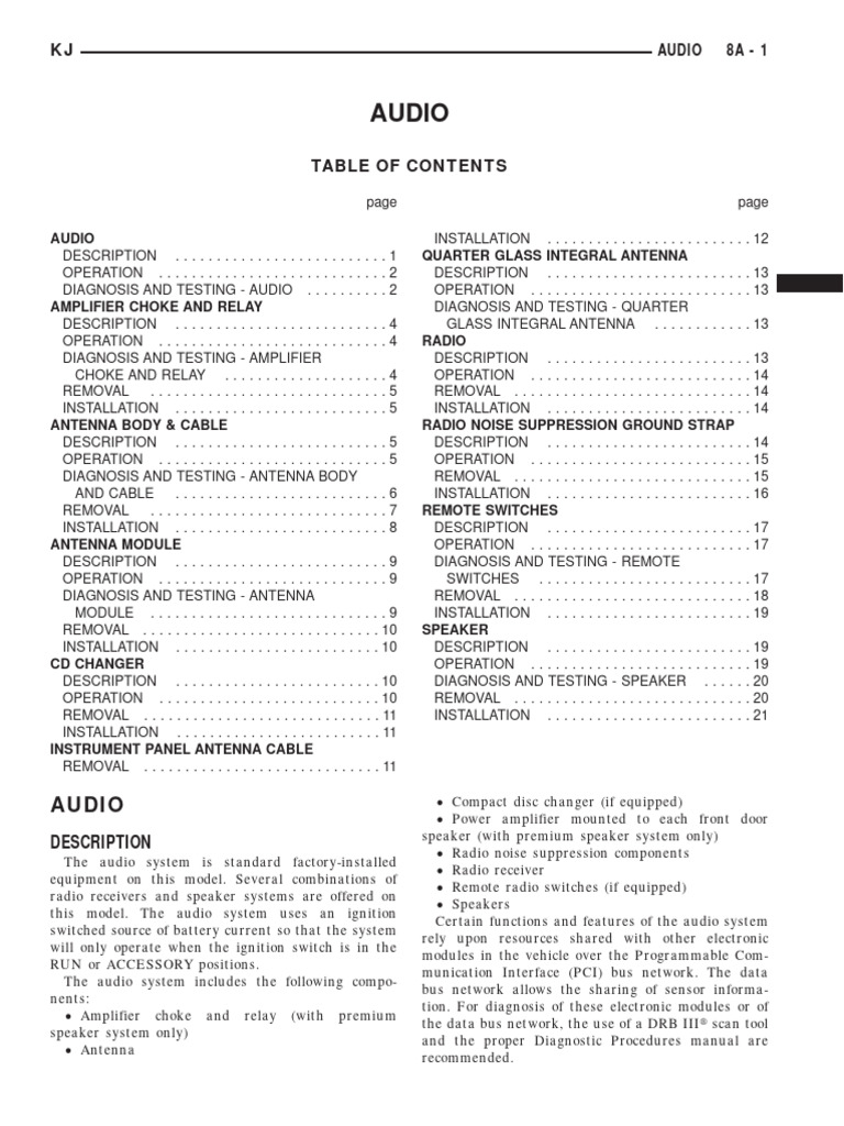 AUDIO | PDF | Coaxial Cable | Airbag
