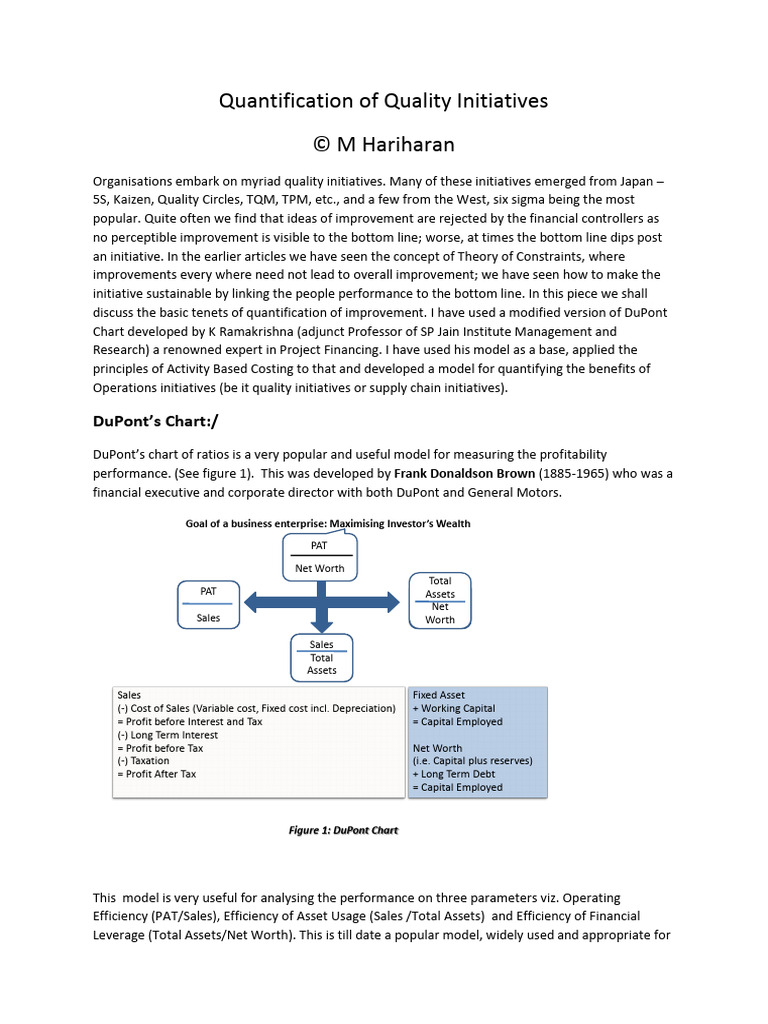 Quantifying Quality Initiatives | PDF | Taxes | Prices
