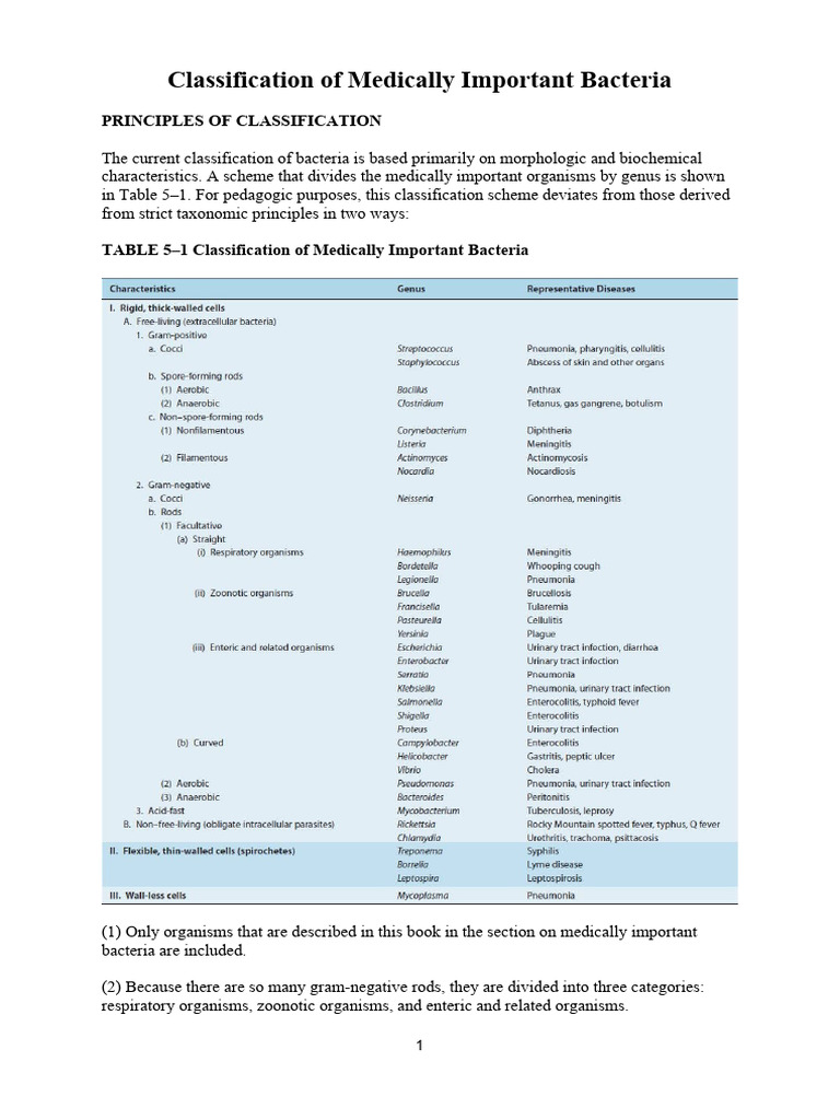 Classification Of Medically Important Fungi