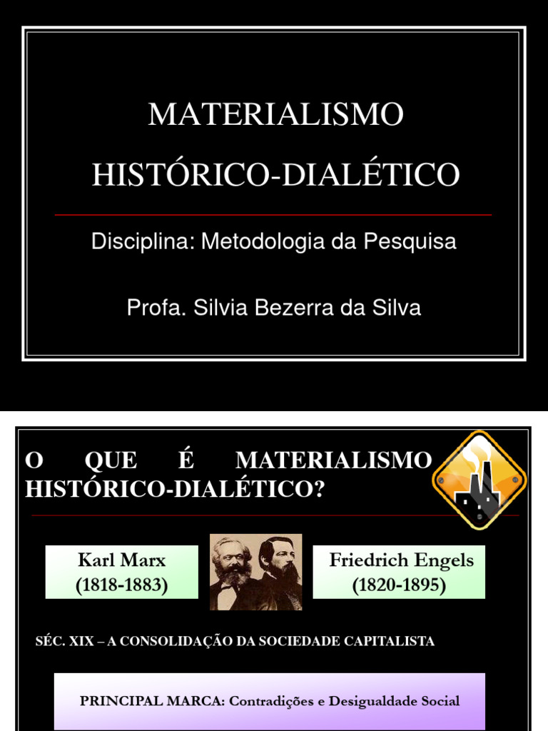 Materialismo Histórico-Dialético e Dialética | PDF | Dialética | Karl Marx