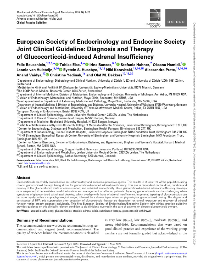 Image Result For Systemic Glucocorticoid Therapy And Adrenal Insufficiency Ins A