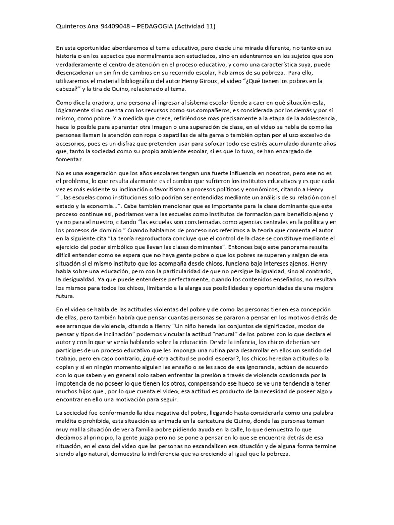 Impacto de la pobreza en la educación | PDF | Pobreza | Pobreza e ...