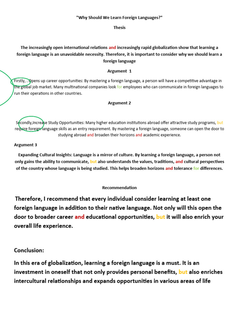 Benefits of Learning Foreign Languages | PDF