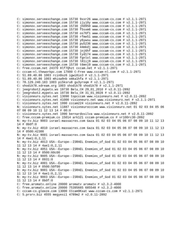Cccam | PDF | Technology & Engineering