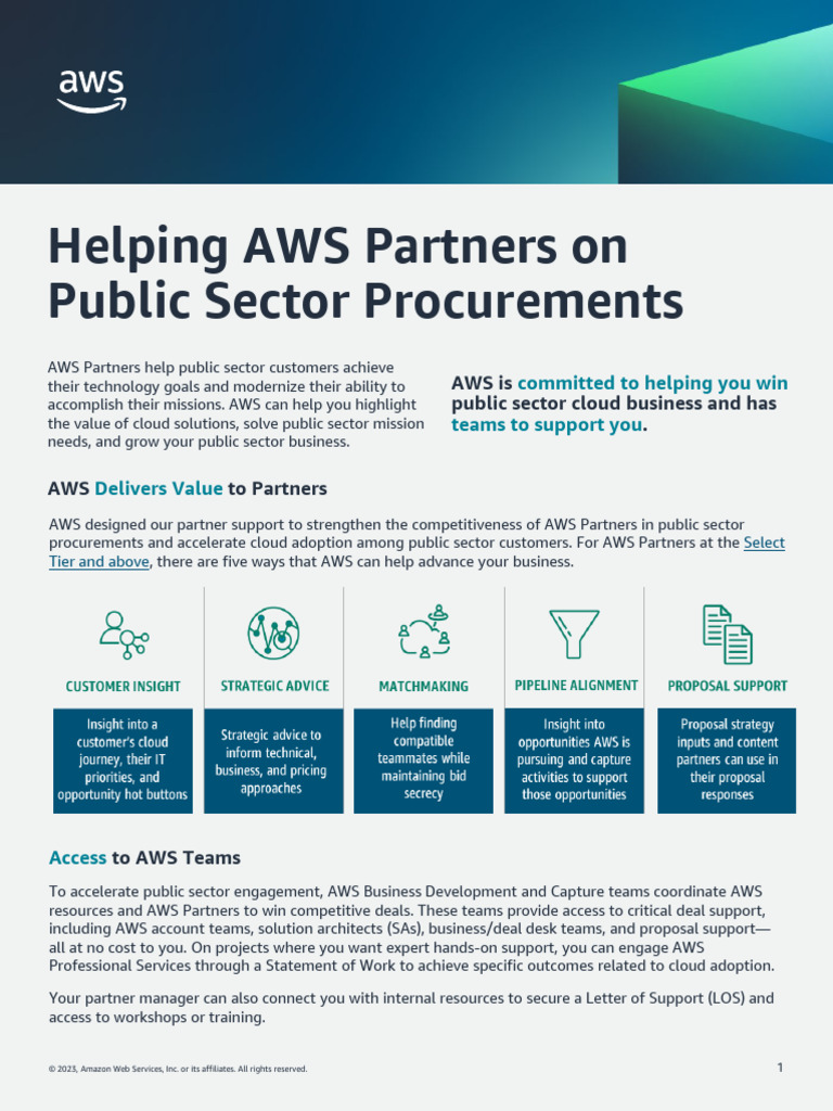 AWS Partner Support for Public Sector | PDF | Amazon Web Services ...