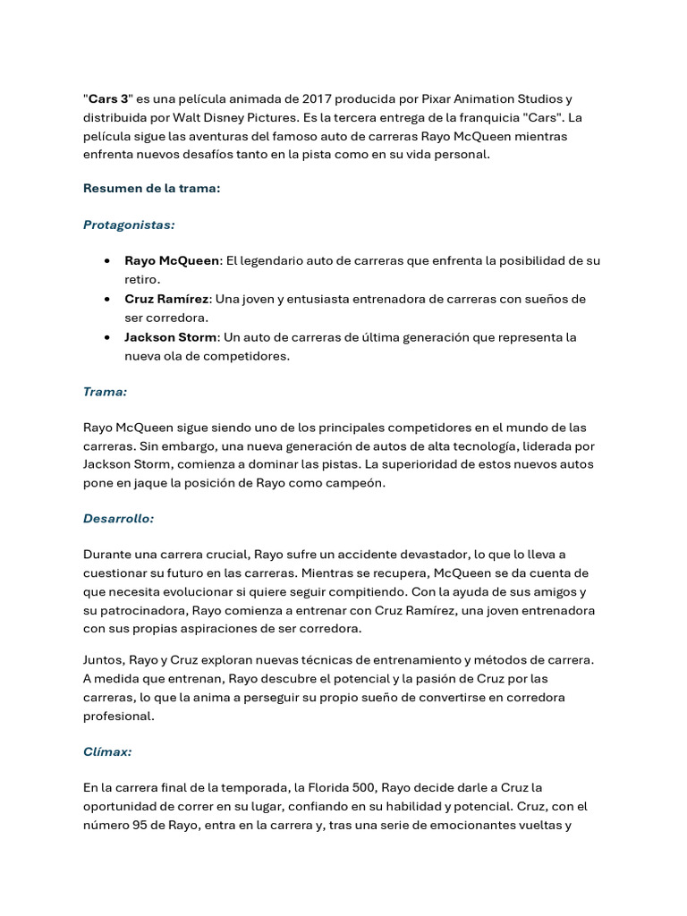 Cars 3 | PDF | Negocios