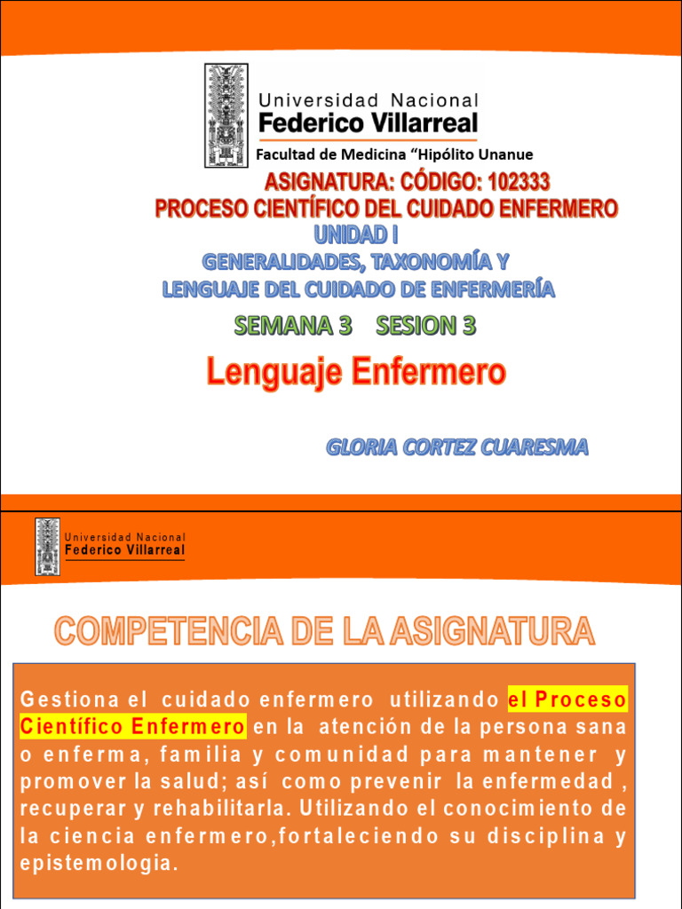 Lenguaje Técnico en Enfermería PDF Científico Enfermería