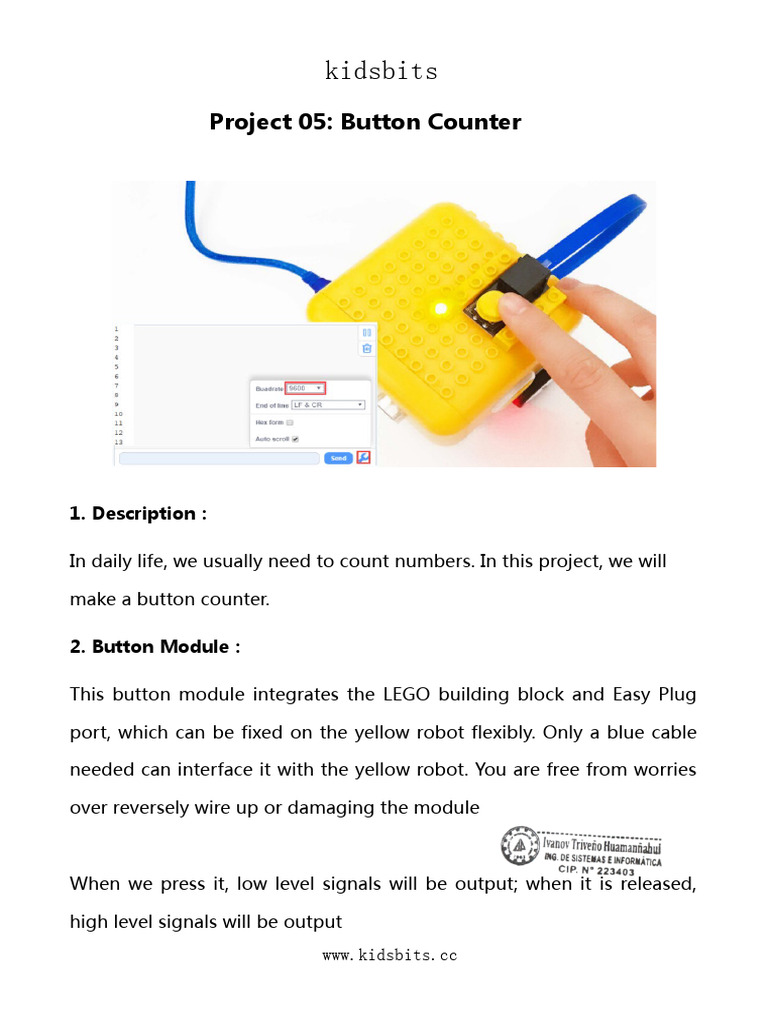 LEGO Button Counter Project Guide | PDF | Computers