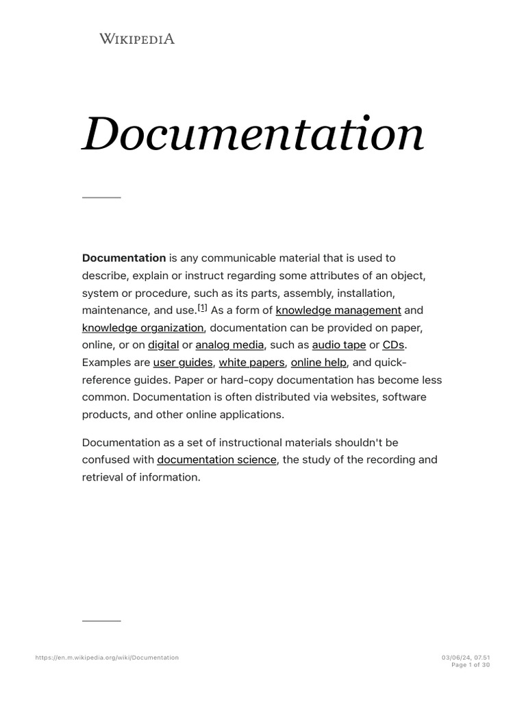 Understanding Documentation Types | PDF | Documentation | Computing