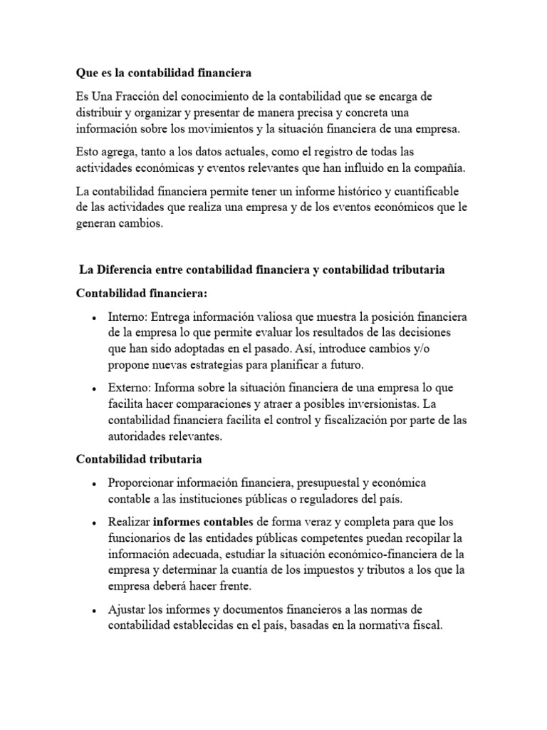 Que Es La Contabilidad Financiera Pdf Contabilidad Business