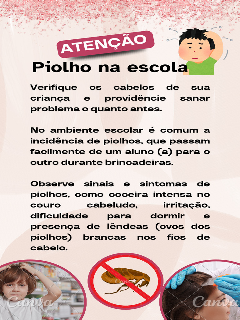 Aviso sobre Piolhos na Escola | PDF