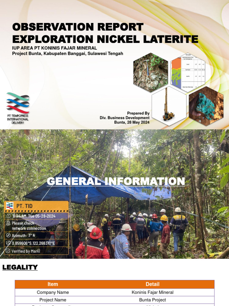 Nickel Exploration Report for PT KFM | PDF | Geology | Exploration
