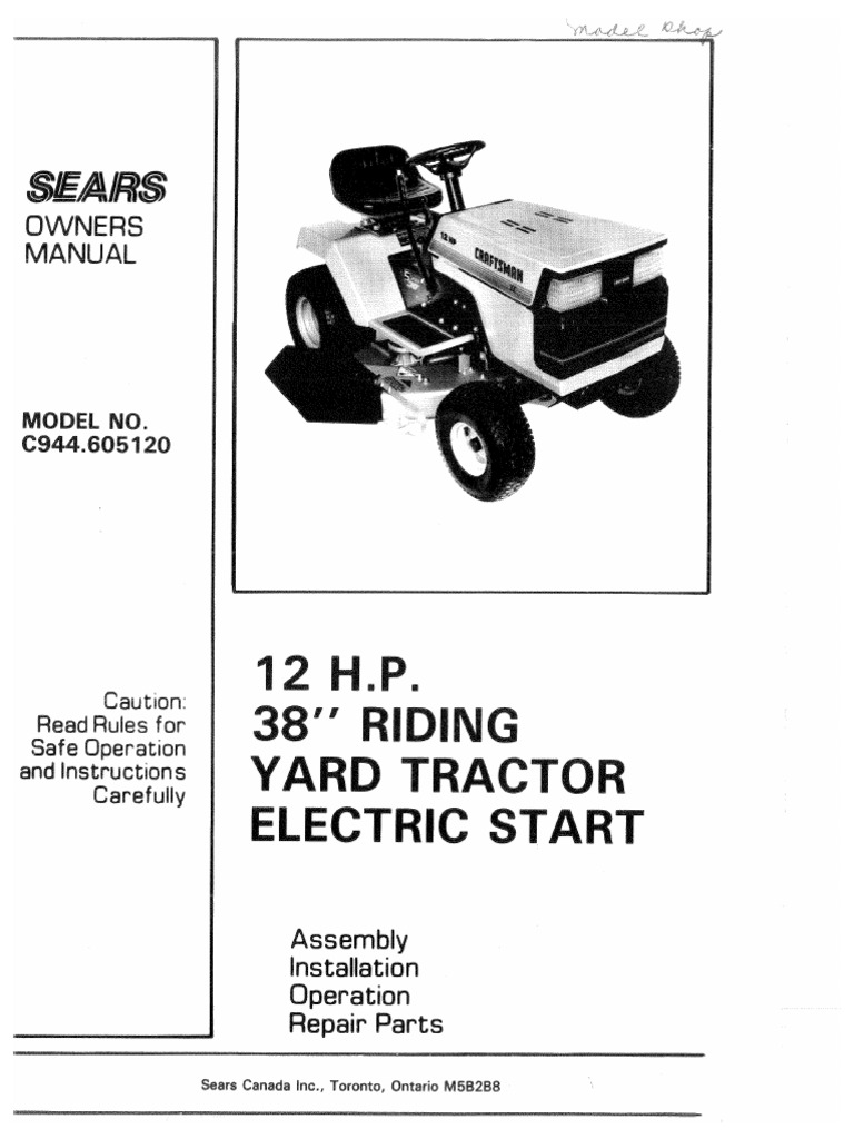 SEARS CRAFTSMAN 944 MANUAL PDF FREE DOWNLOAD visual data 2