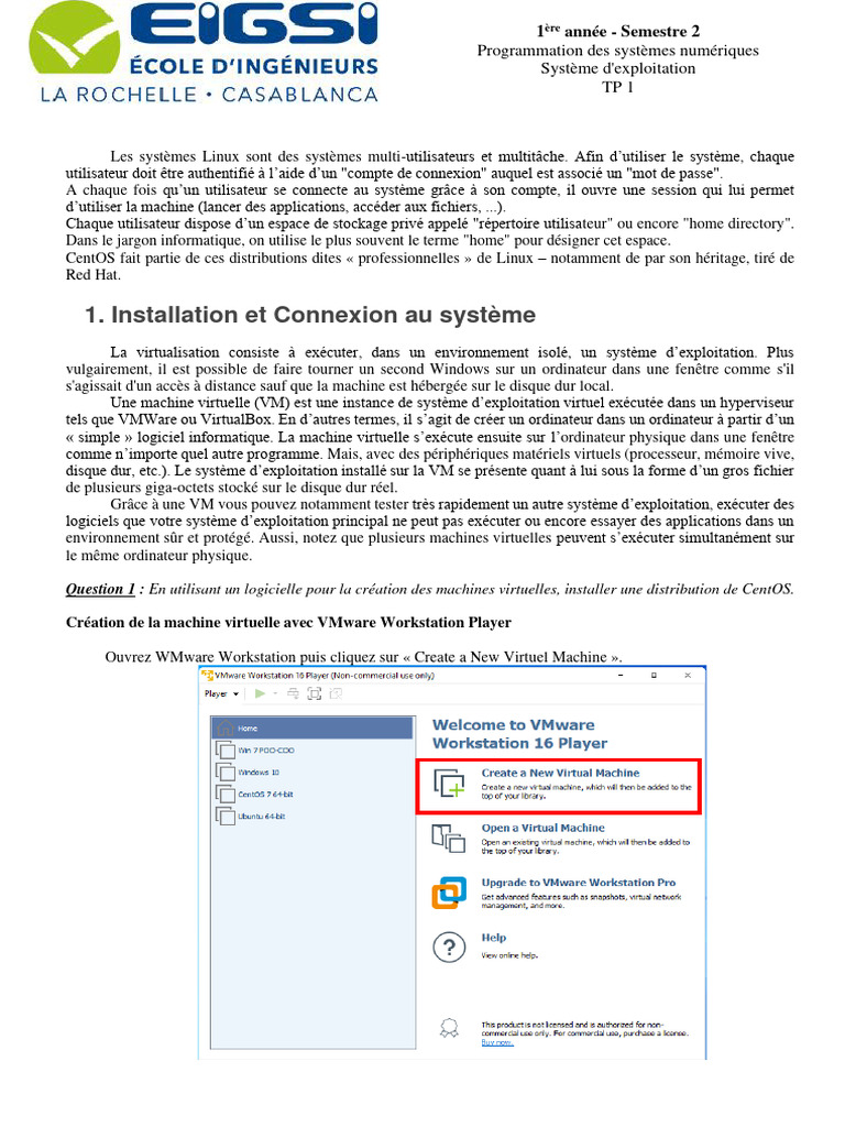 Installation et utilisation de CentOS 7 | PDF | Machine virtuelle ...