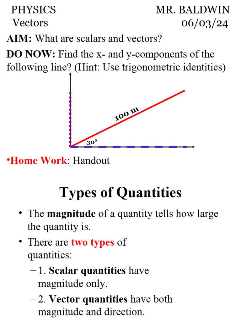 Scalars and Vectors | PDF | Euclidean Vector | Trigonometric Functions