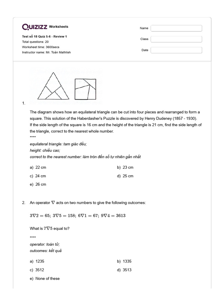 Math Worksheets: Equations & Puzzles | PDF | Elementary Mathematics ...