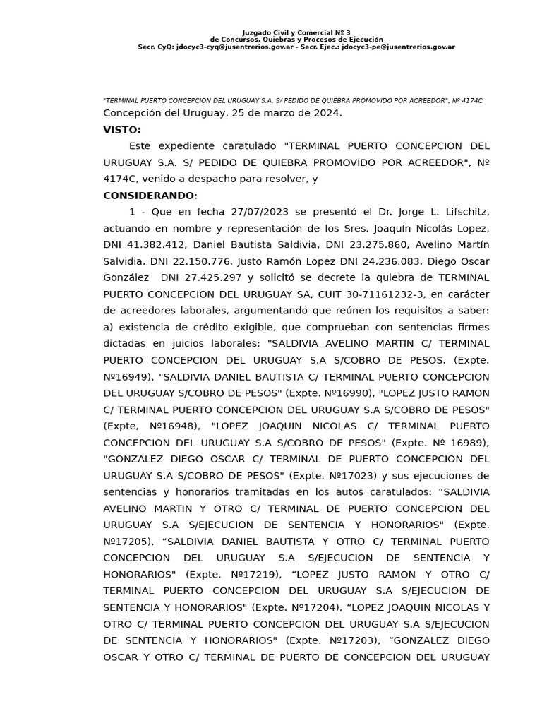 El Expediente de La Quiebra | PDF | Bancarrota | Documento de identidad