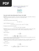 Esercizi sul fenomeno della dilatazione