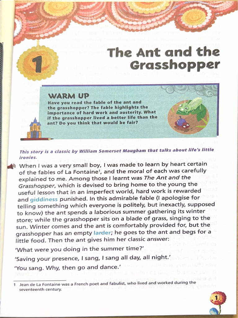 The Ant and The Grasshopper | PDF