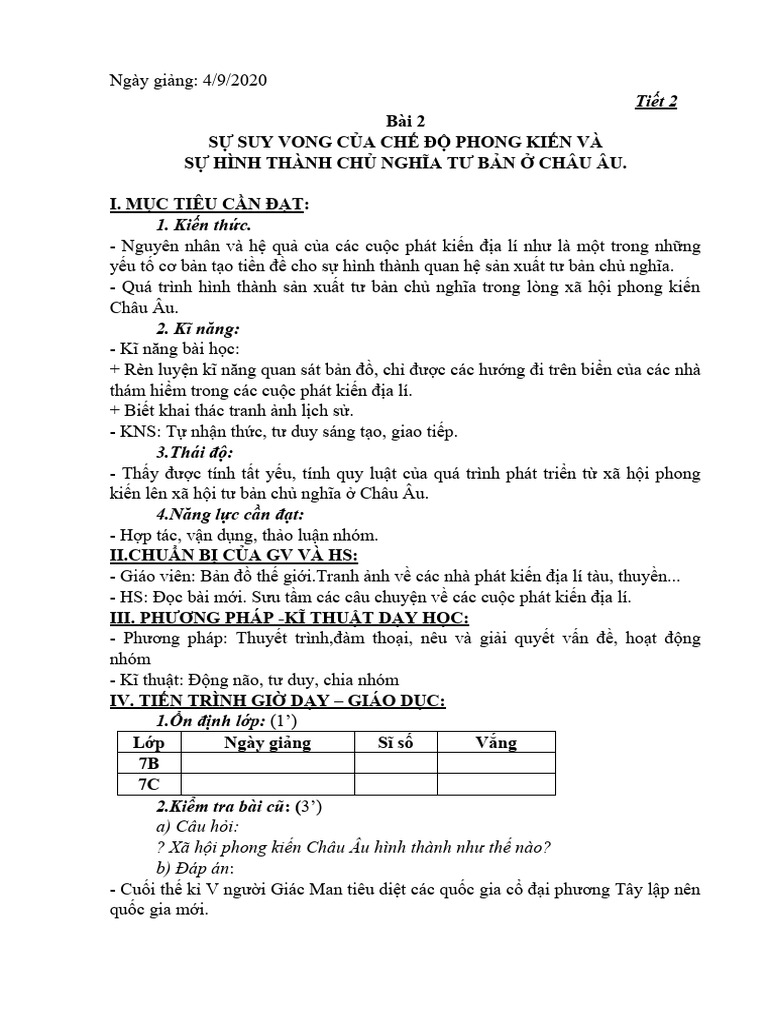 Su 7 Tiet 2 | PDF