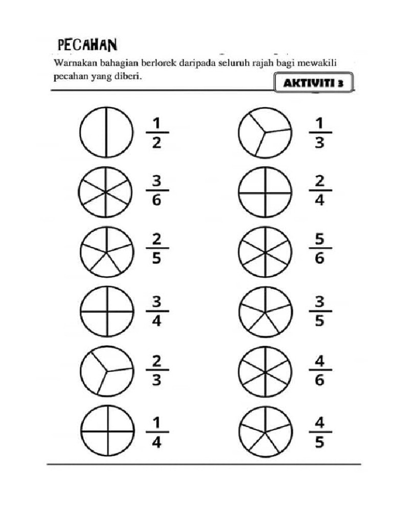 Soalan Pecahan Tahap 1 Pdf