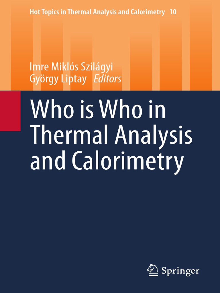 Who Is Who In Thermal Analysis And Calor Pdf Differential Scanning