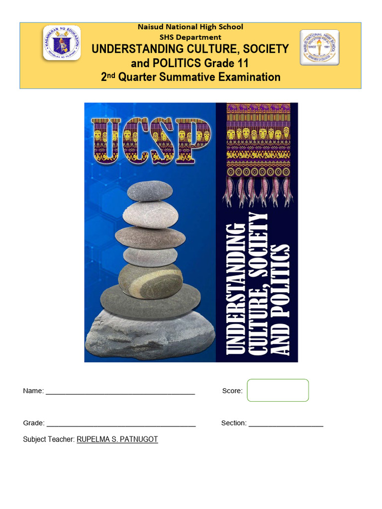 UCSP Grade 11 2nd Quarter Exam | PDF | Social Mobility | Middle Class