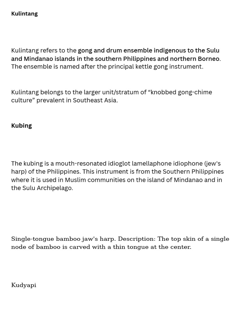 Kulintang 11 | PDF | Musical Instruments | Music Production