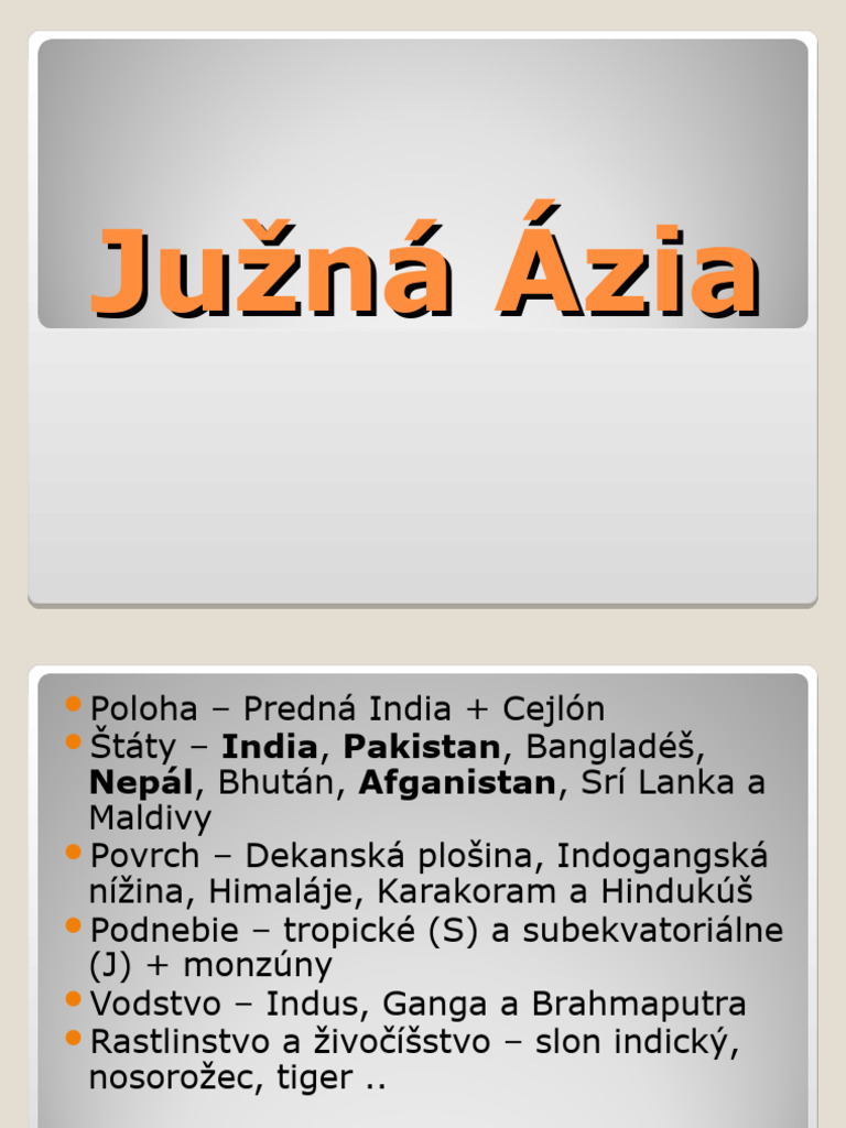 Južná Ázia | PDF