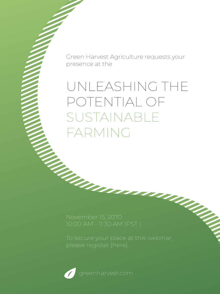 Sustainable Farming Webinar 2070 | PDF | Technology & Engineering