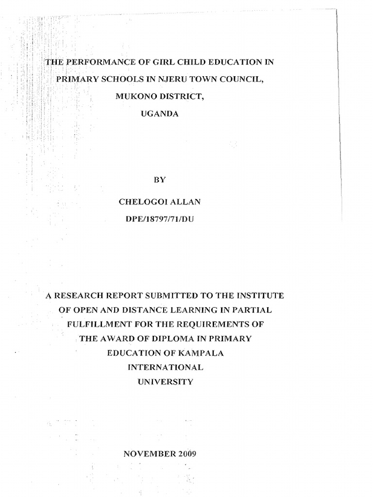 What Is Girl Child Education Pdf