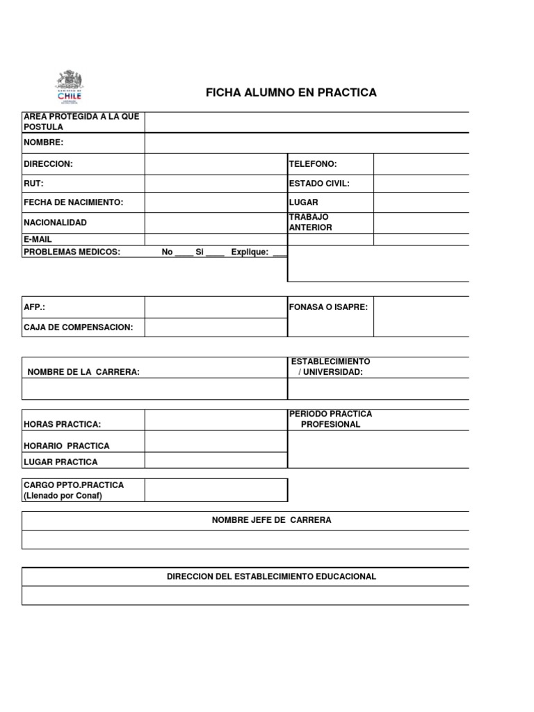Ficha Alumno Practica | PDF
