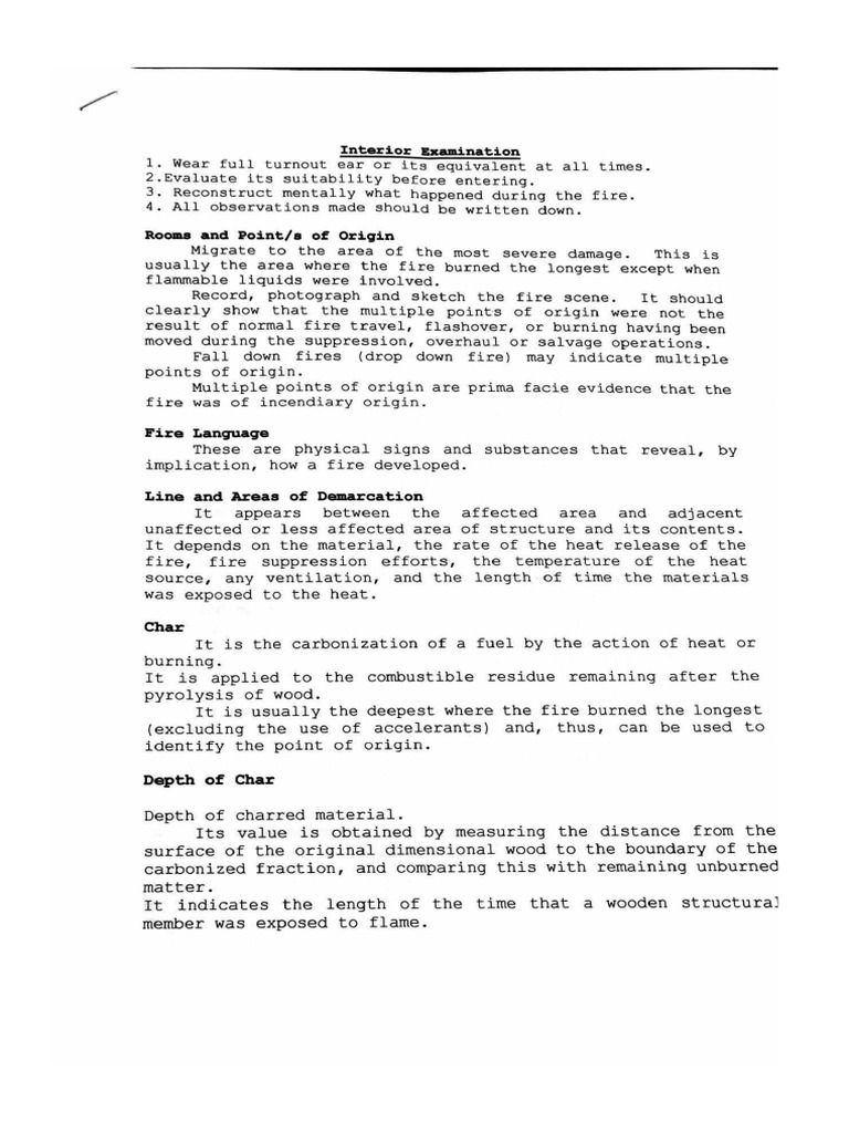 Fire and Arson Reviewer | PDF