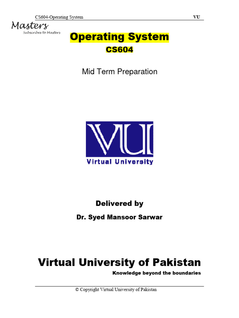CS604 Handouts Highlighted by Masters Mid Term Lec 1 To 18 | PDF ...
