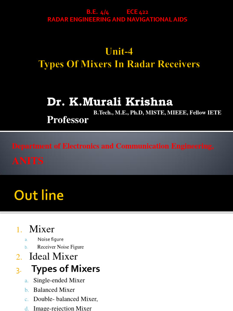Types of Radar Mixers Explained | PDF | Computer Engineering ...