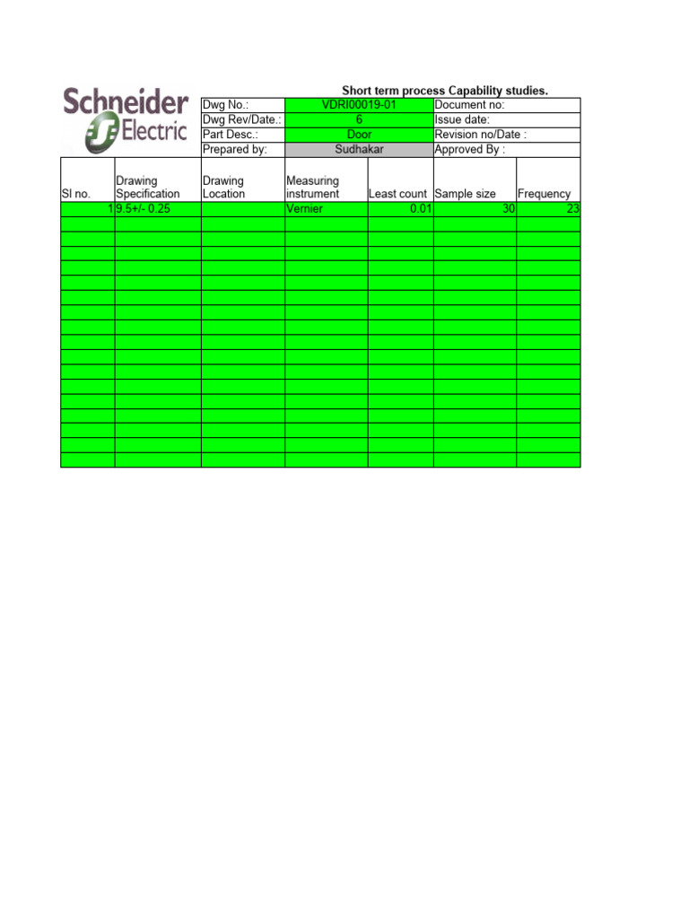 CPK For 20 Nos | PDF | Metrology | Probability And Statistics