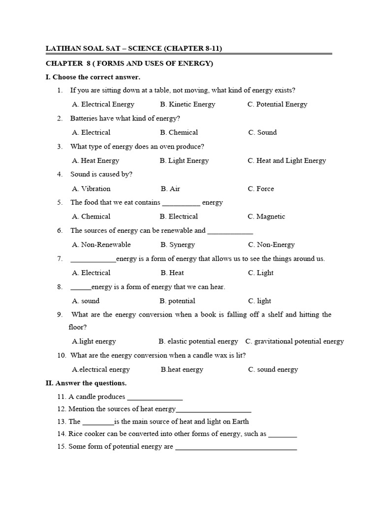 Latihan Soal Sat Pdf Energy Development Sound