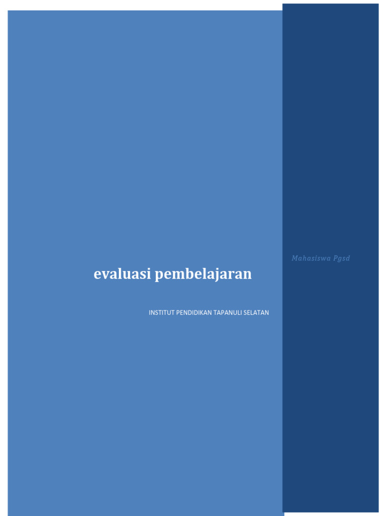 Panduan Evaluasi Pembelajaran SD | PDF | Karier & Perkembangan