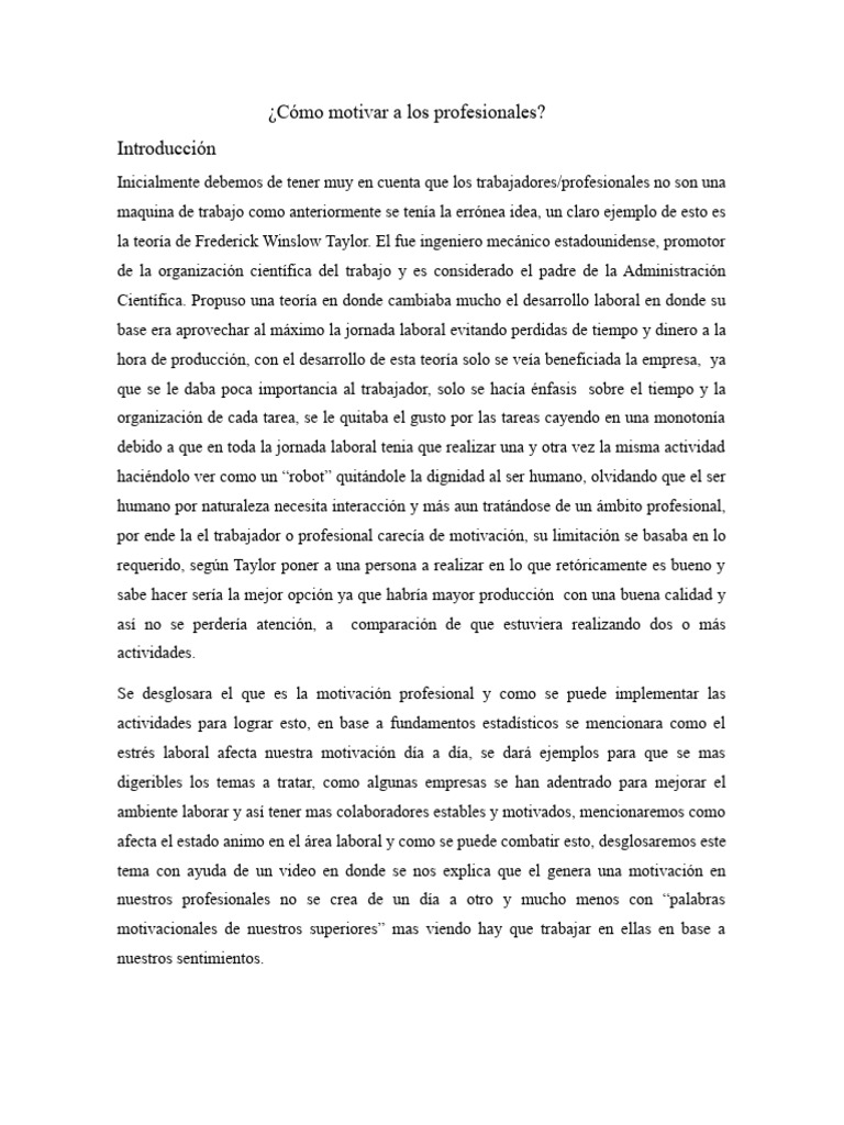 Ensayo de Motivacion | PDF | Motivación | Motivacional