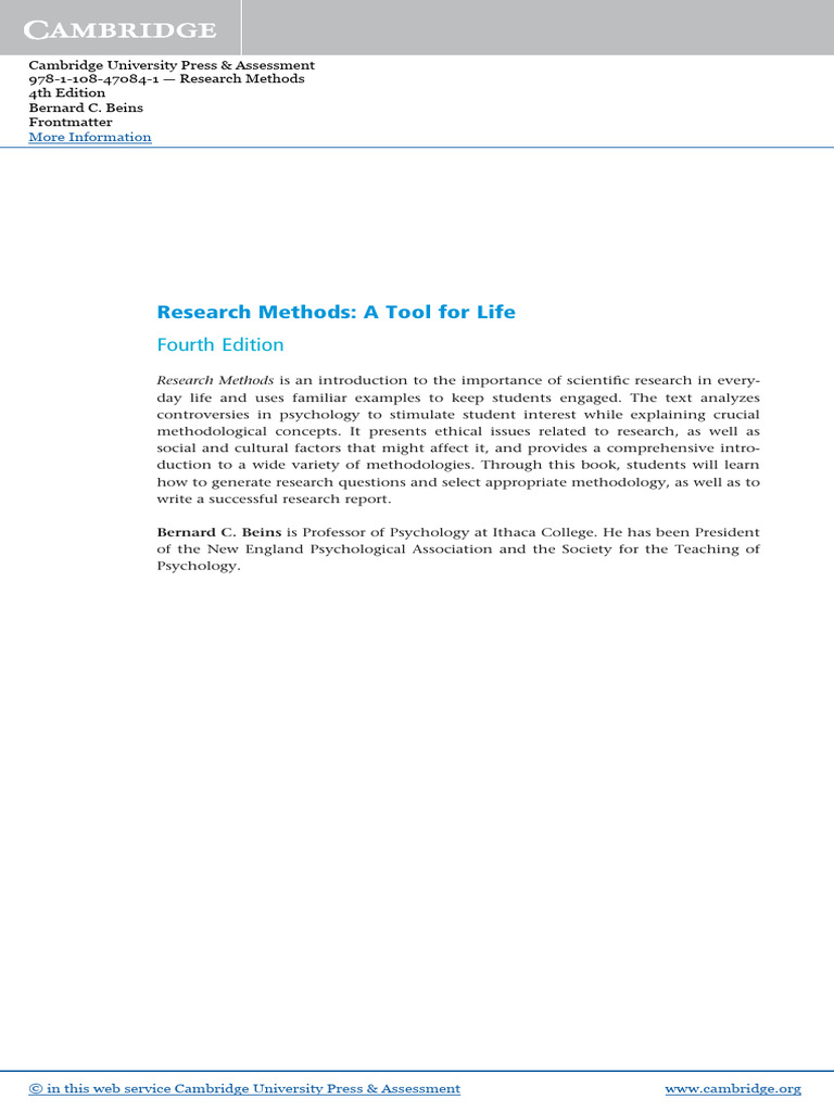 Frontmatter | PDF | Experiment | Survey Methodology