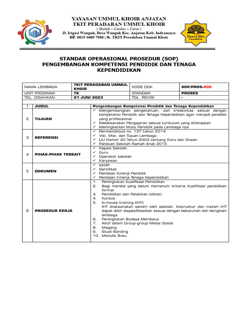 Pengembangan Kompetensi Pendidik Dan Tenaga Kependidikan | PDF