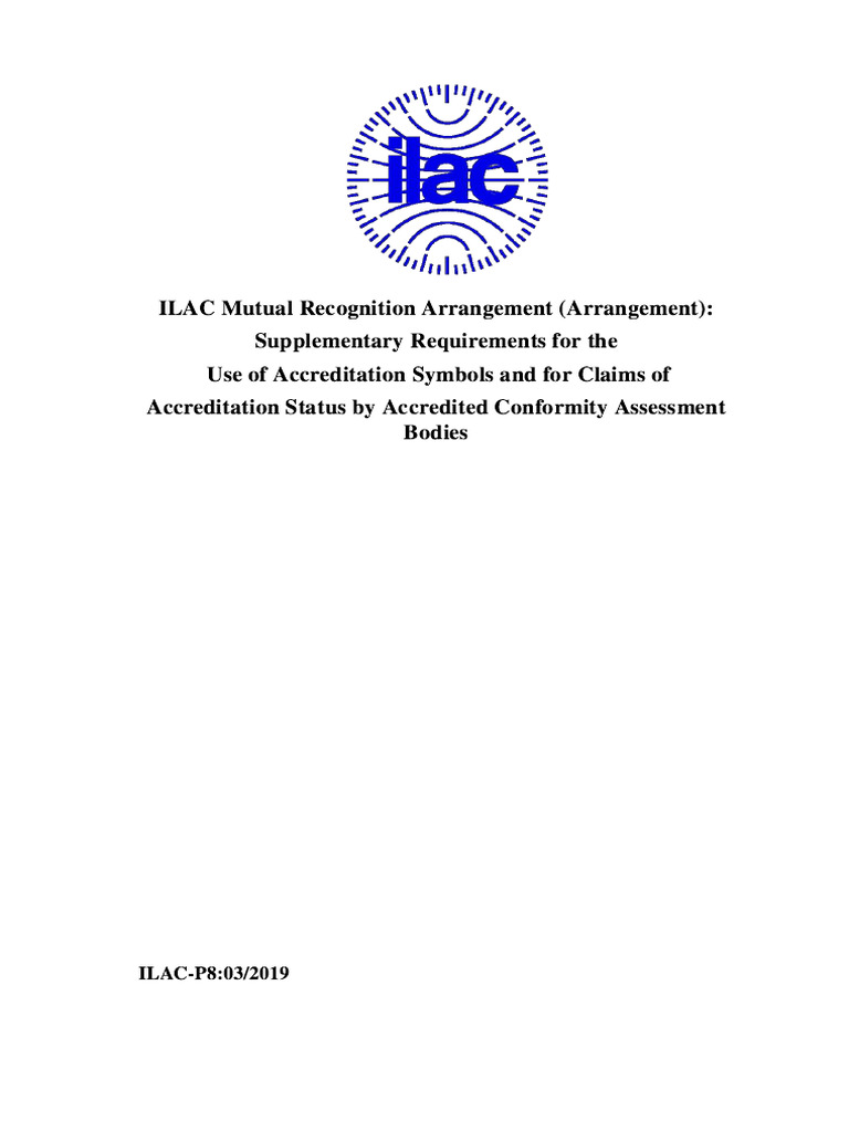 Ilac P8 03 2019 | PDF | International Electrotechnical Commission
