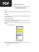 Tutorial On Assembly and Solidworks Motion: Objective