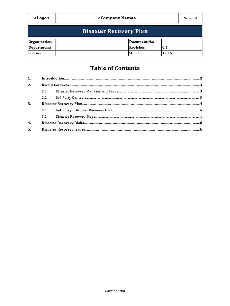 Disaster Recovery Plan Template | PDF | Computing | Information Technology