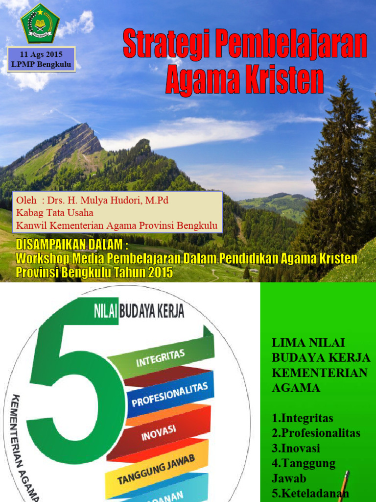 Siswa sedang belajar Agama Kristen di kelas