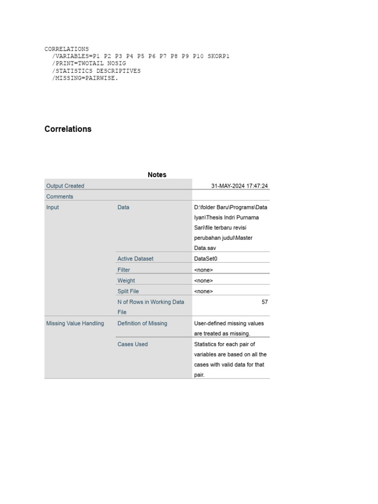 Output Spss Pdf Statistical Analysis Teaching Mathematics