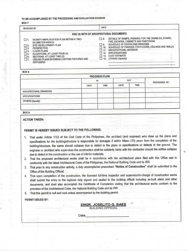 Architectural Permit Back | PDF