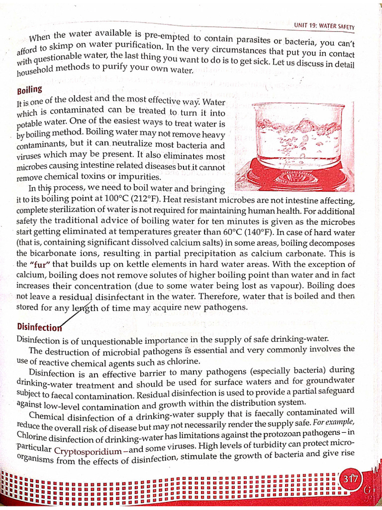 Home Science - Water Safety Notes | PDF