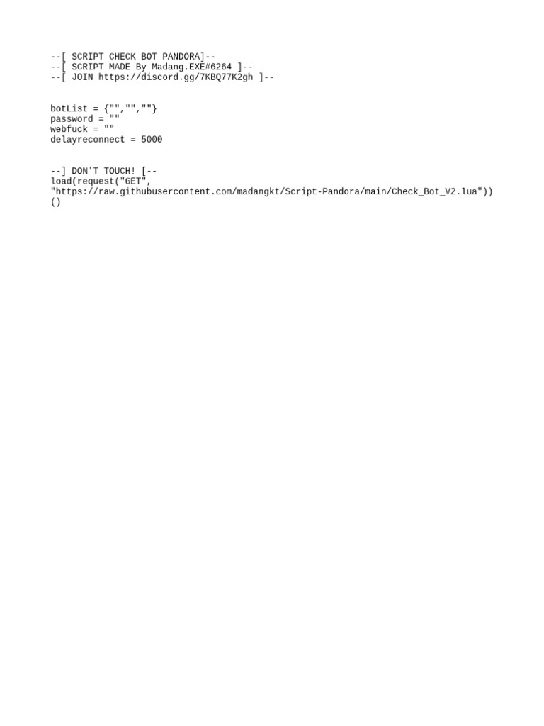 Script for Checking Pandora Bots | PDF | Computers